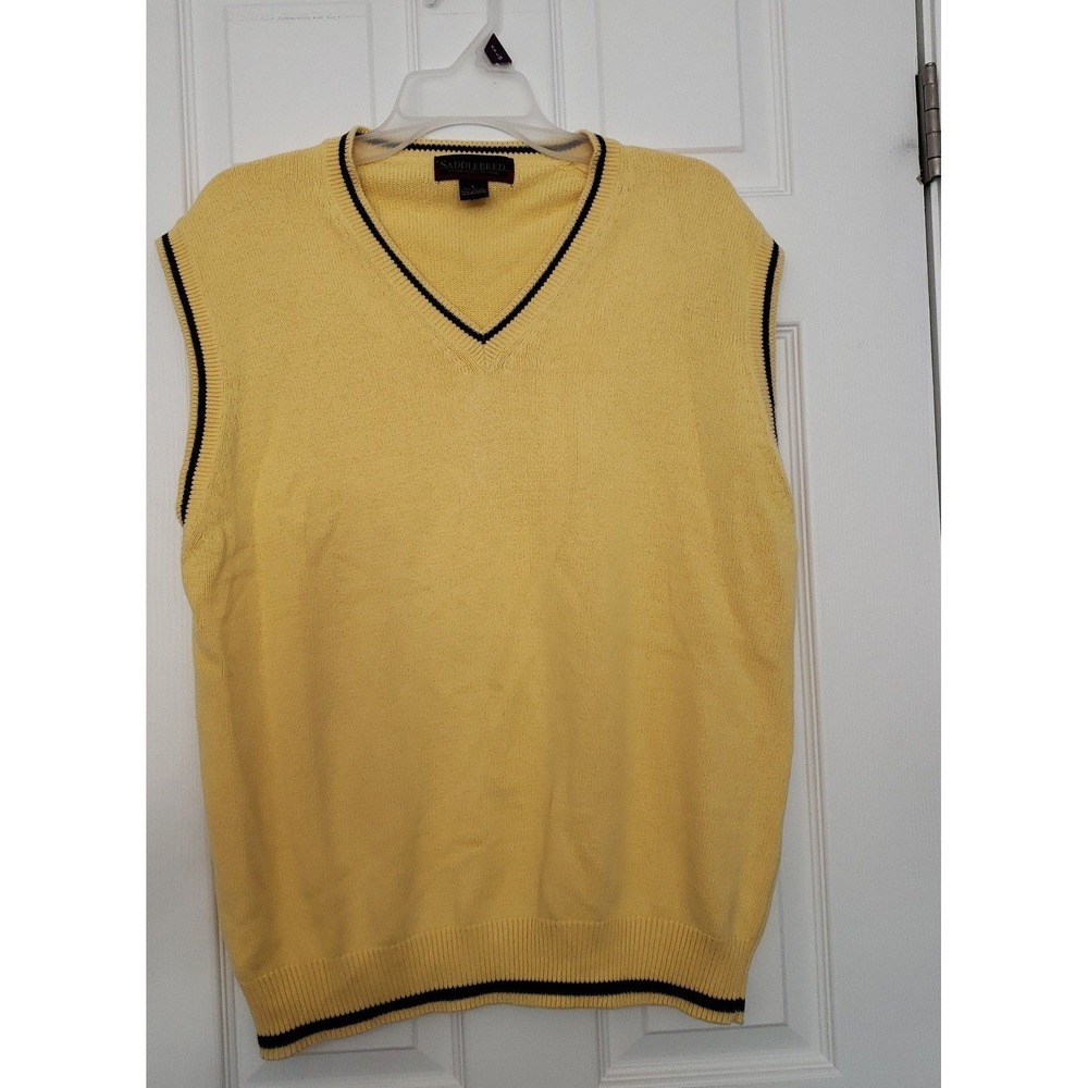 Saddleback Mens Vneck Sweater Vest Size Large‎